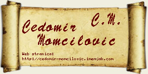 Čedomir Momčilović vizit kartica